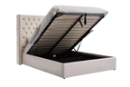 Cleo Fabric Gas-Lift Storage Bed, Cream
