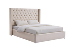 Cleo Fabric Gas-Lift Storage Bed, Cream