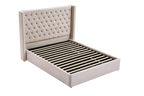 Cleo Fabric Gas-Lift Storage Bed, Cream