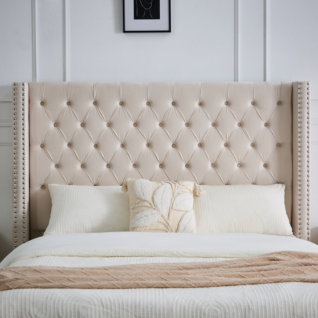 Cleo Fabric Gas-Lift Storage Bed, Cream