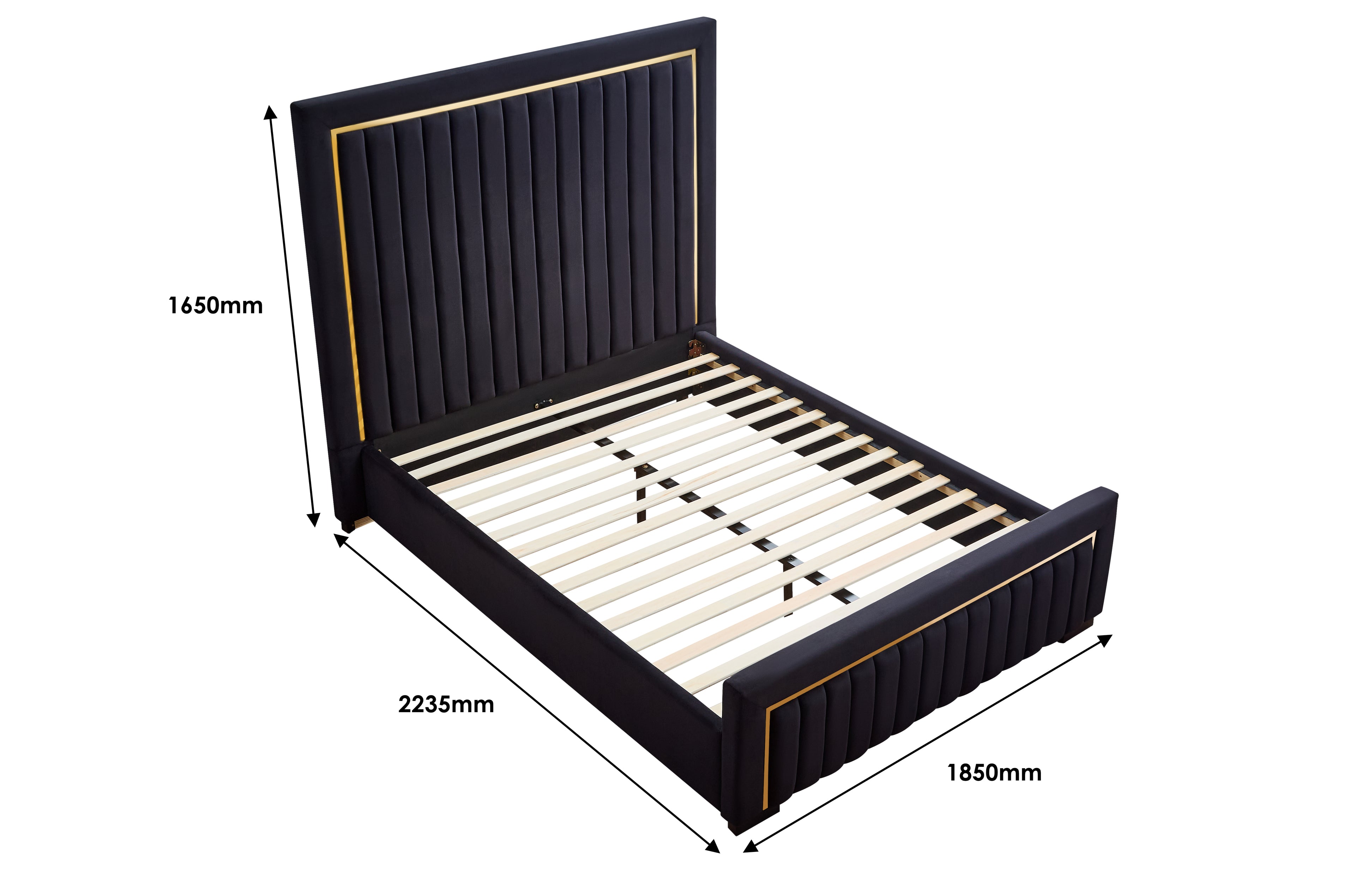 Luca Upholstered Fabric Bed