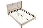 Aria Fabric Bed, Cream