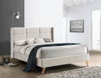 Aria Fabric Bed, Cream
