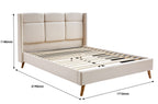 Aria Fabric Bed, Cream