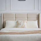 Aria Fabric Bed, Cream
