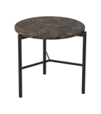 Nimes Lamp Table - Dark Emperador & Black Powder Coat