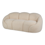 Amalfi Formes Teddy Bear Curved 3 Seater Sofa Off White