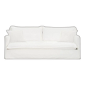 Cove Cotton Linen Slip Cover Sofa 3 Seater White