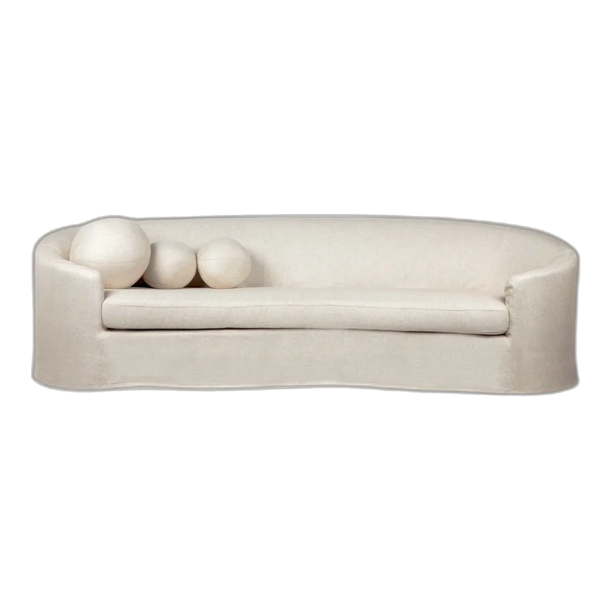 Elle 3 Seater Slip Cover Sofa Natural Linen