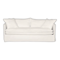 Palm Beach 3 Seater Slip Cover Sofa White Linen