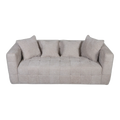 Cube Tufted 3 Seater Sofa Natural