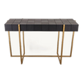 Aster Slim Console Table - White Marble & Brass
