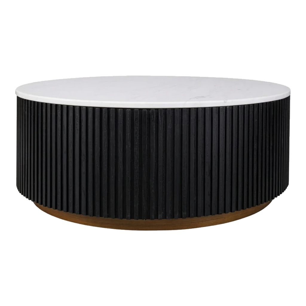 Marlton Round Coffee Table - Medium Black