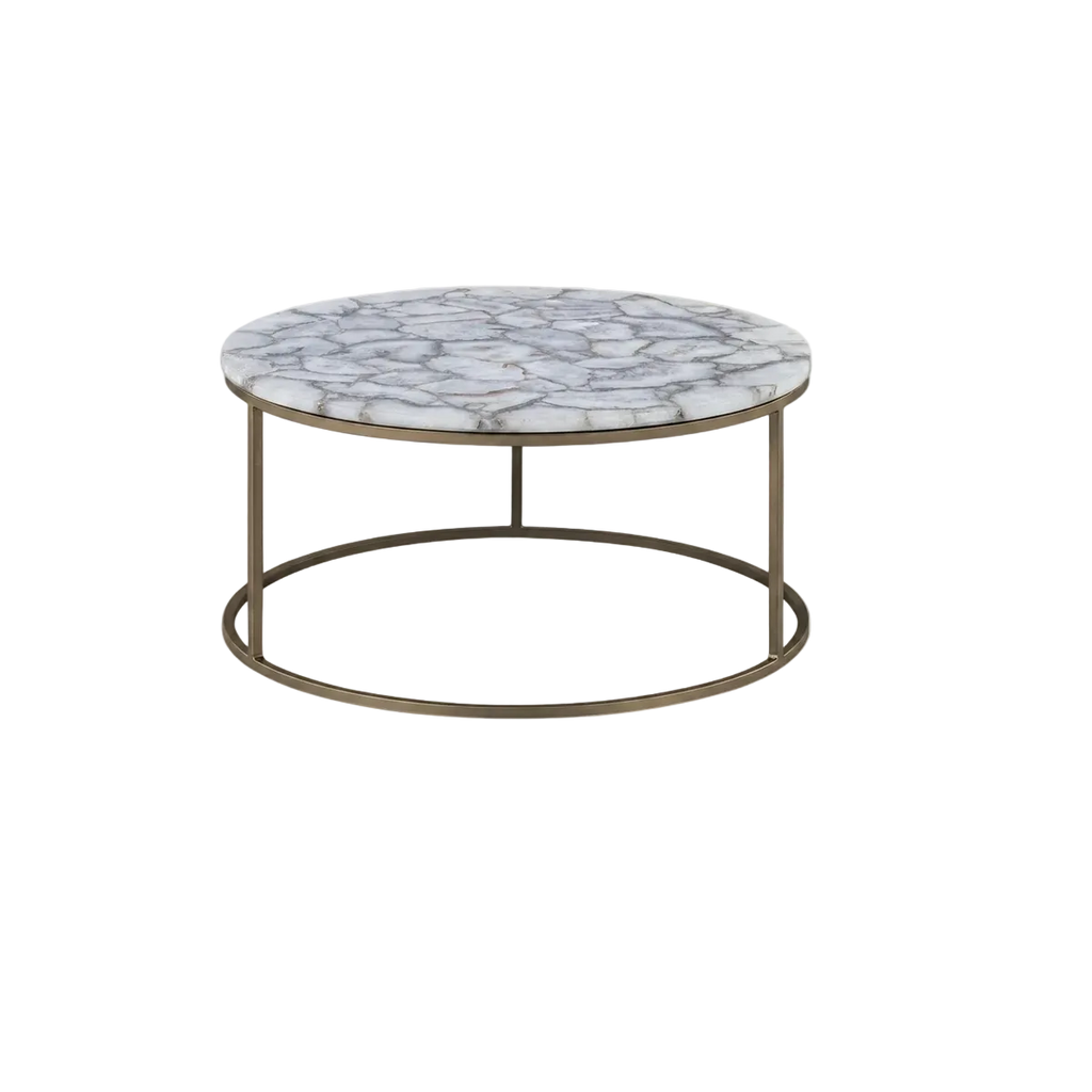 Montrose Agate Coffee Table - White Agate