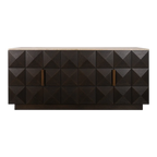 Berkley Smoked Oak Buffet - Black Marble