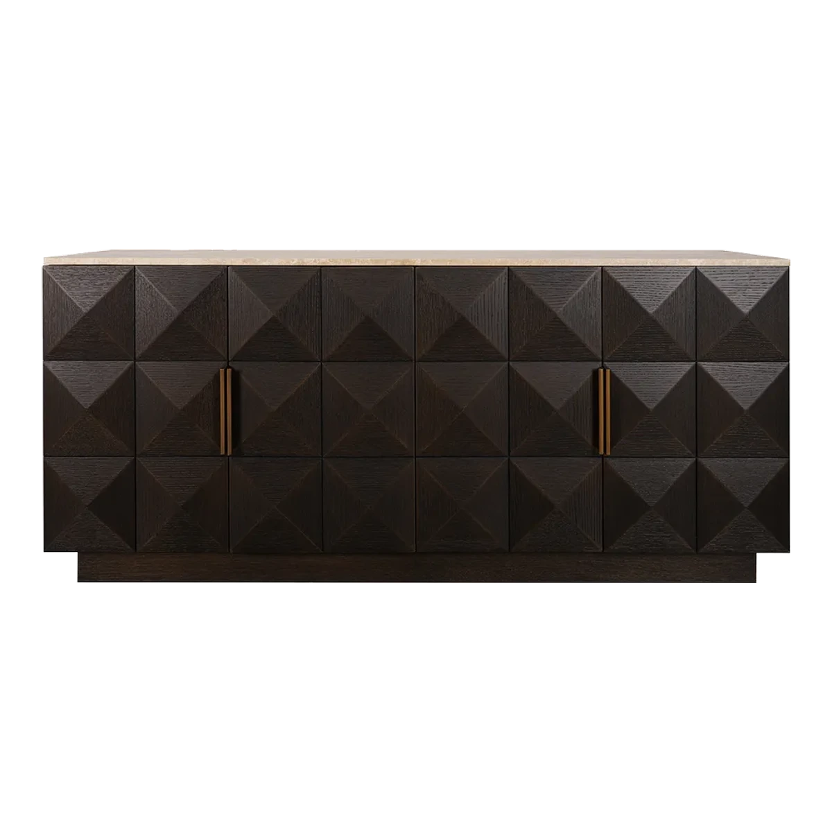 Berkley Smoked Oak Buffet - Black Marble