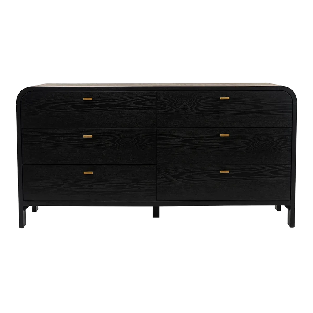 Cheltenham 6 Drawer Chest - Black