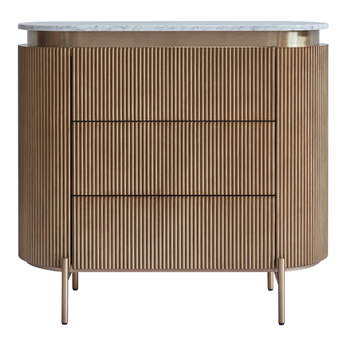 Denholm 3 Drawer Chest - Antique Gold