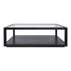 Sutton Oak Rectangle Coffee Table - Black