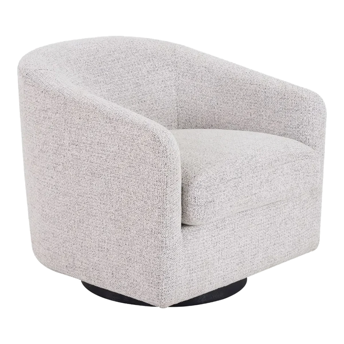 Bentley Swivel Accent Chair - Salt & Pepper