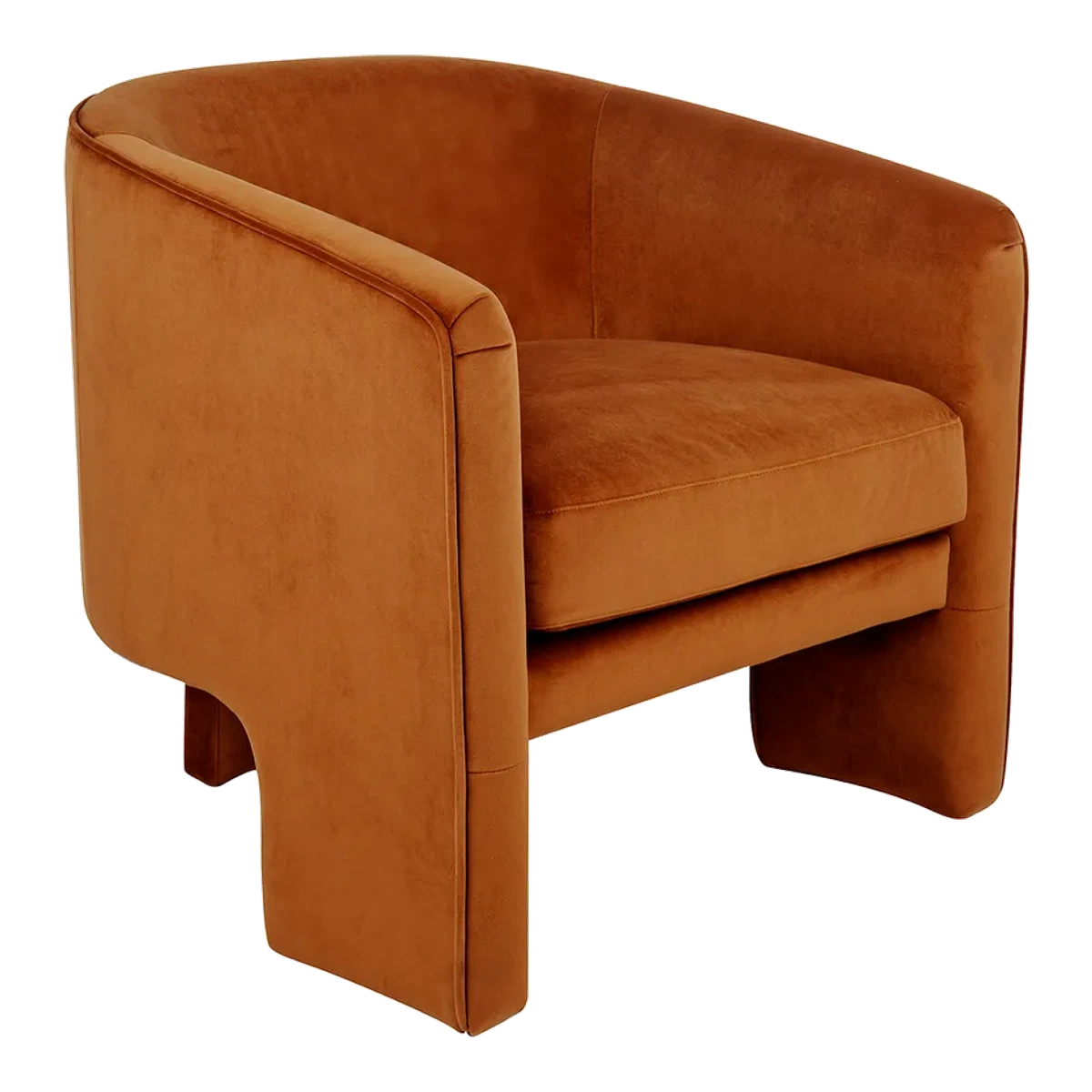 Kendall Arm Chair - Caramel Velvet