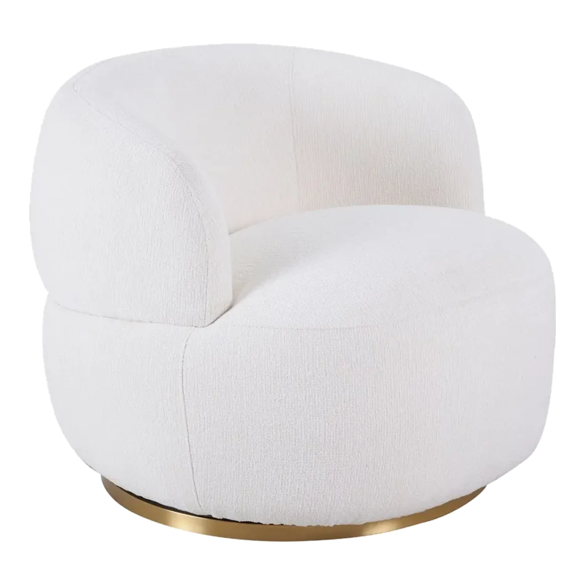 Tanner Swivel Accent Chair - Ecru