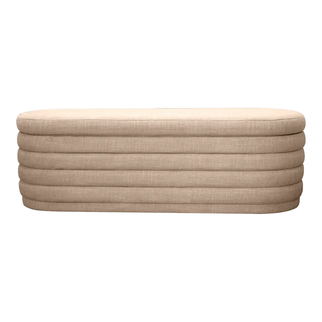 Devon Storage Bench Ottoman - Beige