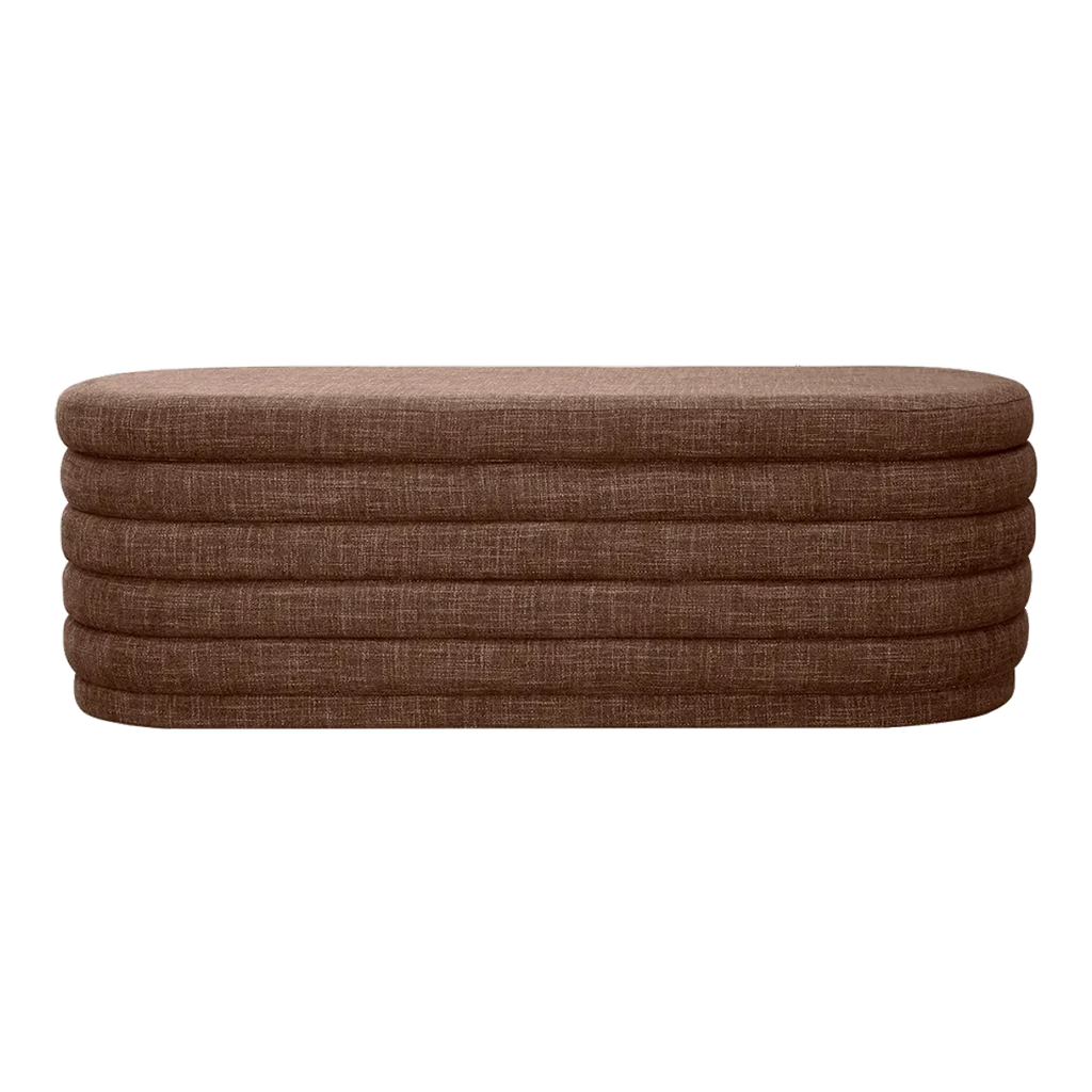 Devon Storage Bench Ottoman - Chocolate