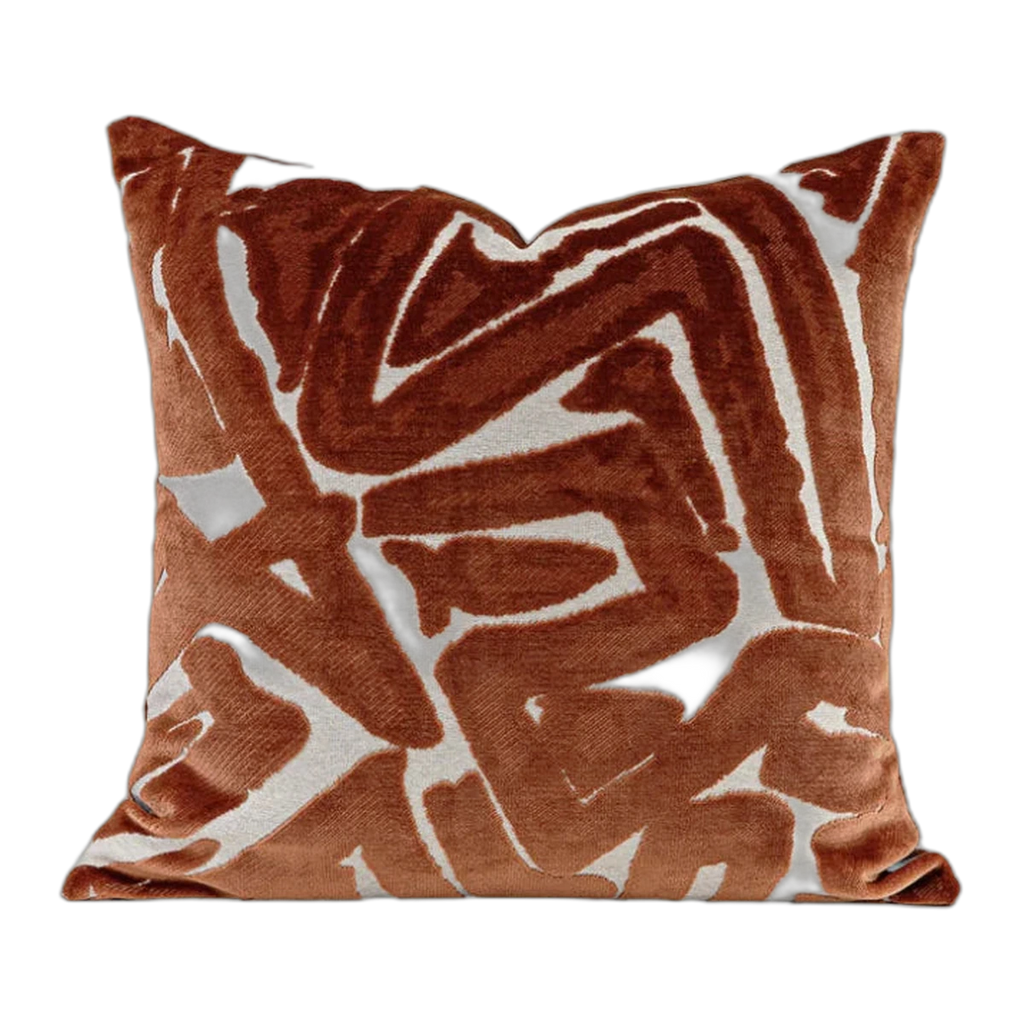 Sorrento Ribbed Velvet Cushion - Oatmeal