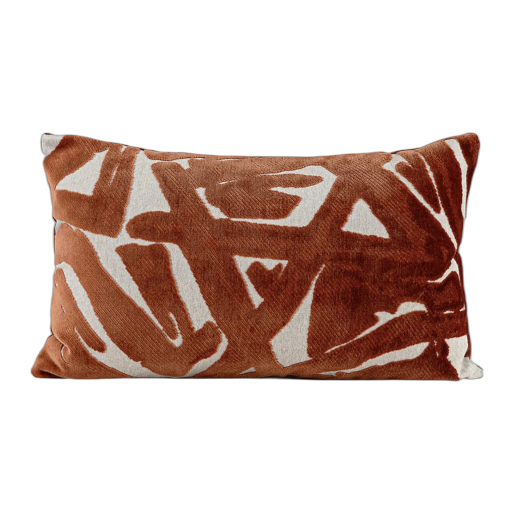 Sorrento Ribbed Velvet Lumbar Cushion - Oatmeal
