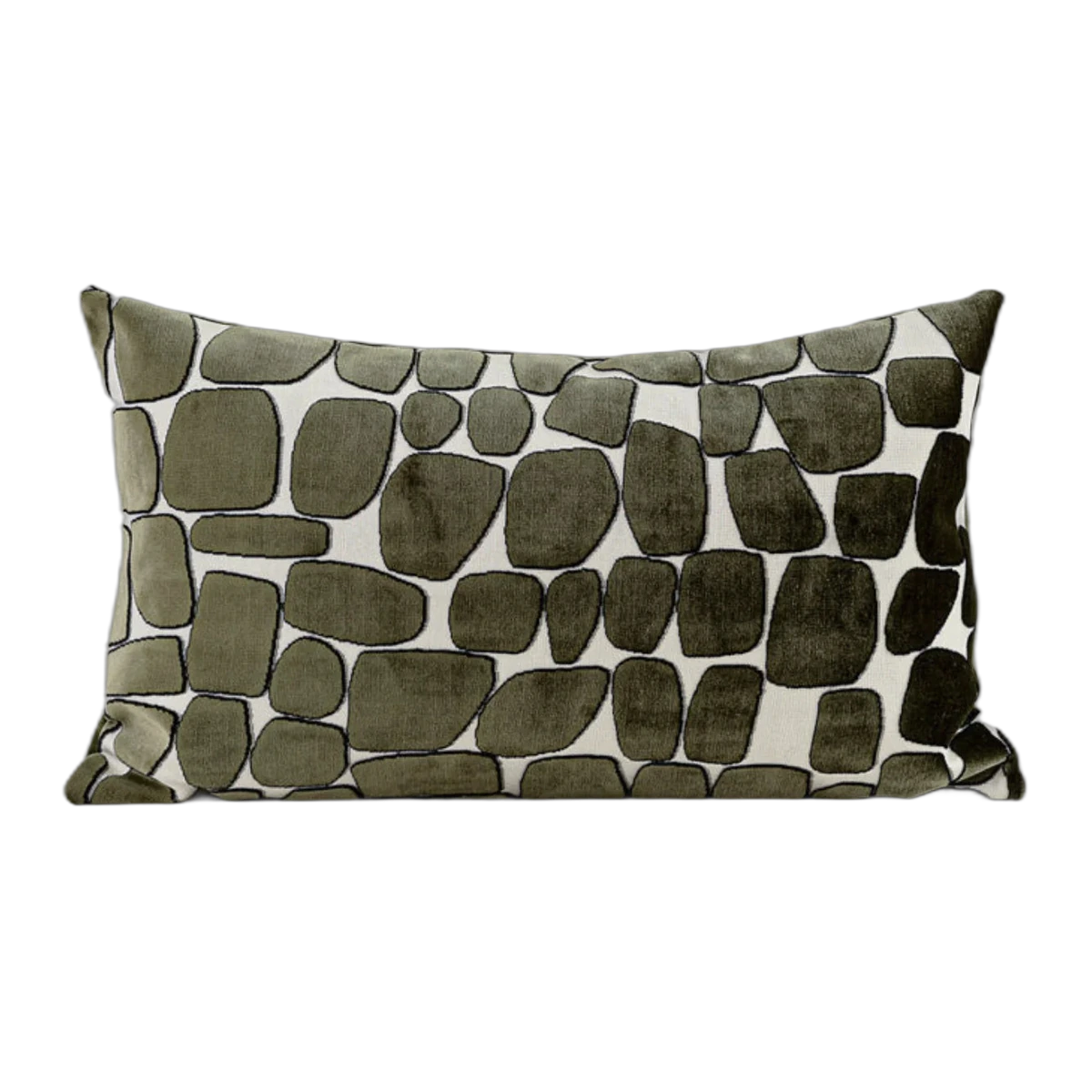 Milan Waffle Weave Lumbar Cushion - Green