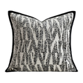 Aiden Herringbone Tweed Cushion - Black & White