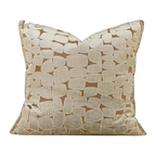 Sofia Embroidered Velvet Cushion - Orange-Gold