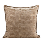 Biarritz Organic Linen Cushion - Light Coffee
