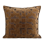 Geneva Minimalist Canvas Cushion - Brown