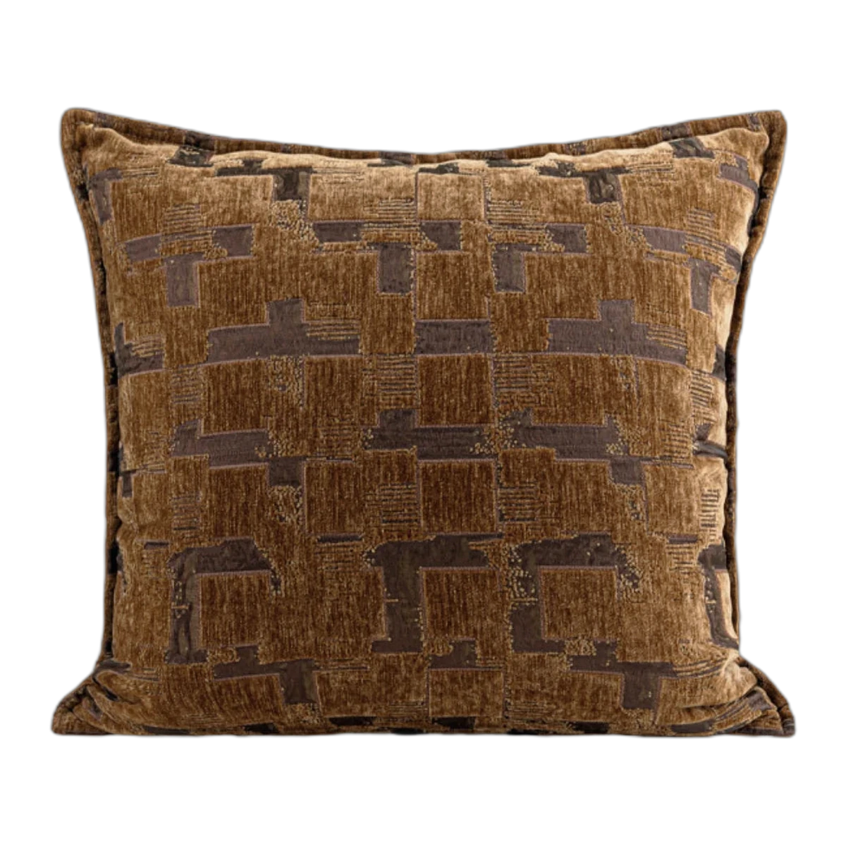 Geneva Minimalist Canvas Cushion - Brown