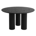 Doric Round Dining Table 120cm - Black