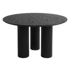 Doric Round Dining Table 120cm - Black