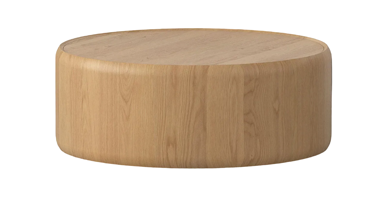 Mia 900 Round Coffee Table - Oak Natural