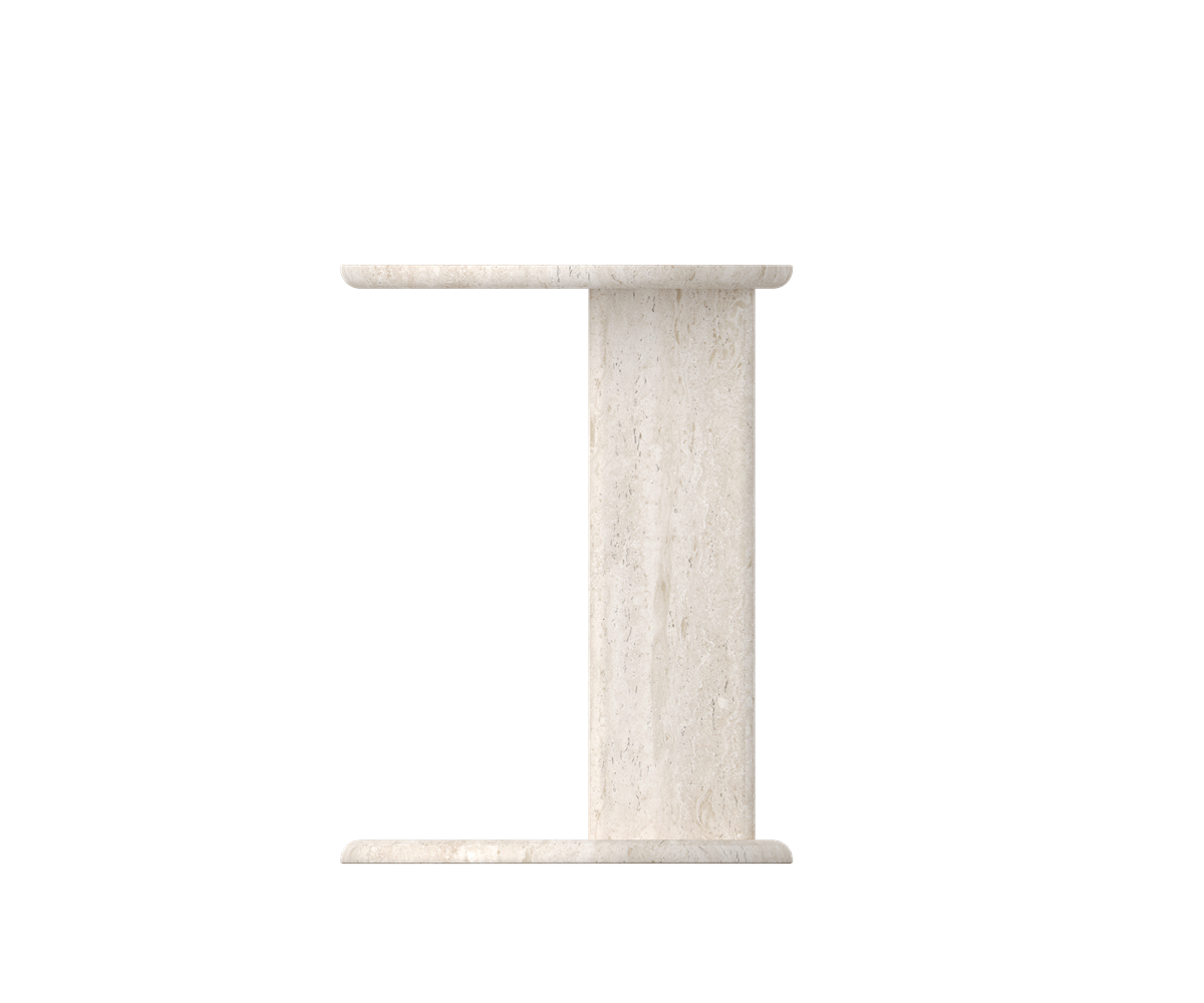 Roquette Side Table - Light Travertine