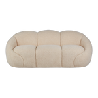 Amalfi Formes Teddy Bear Curved 3 Seater Sofa Off White