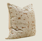 Sofia Embroidered Velvet Cushion - Orange-Gold