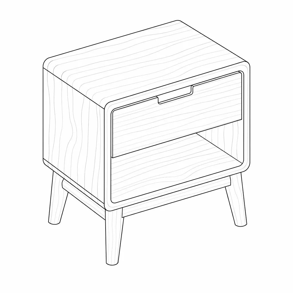 Samara 550 Side Table - Marri