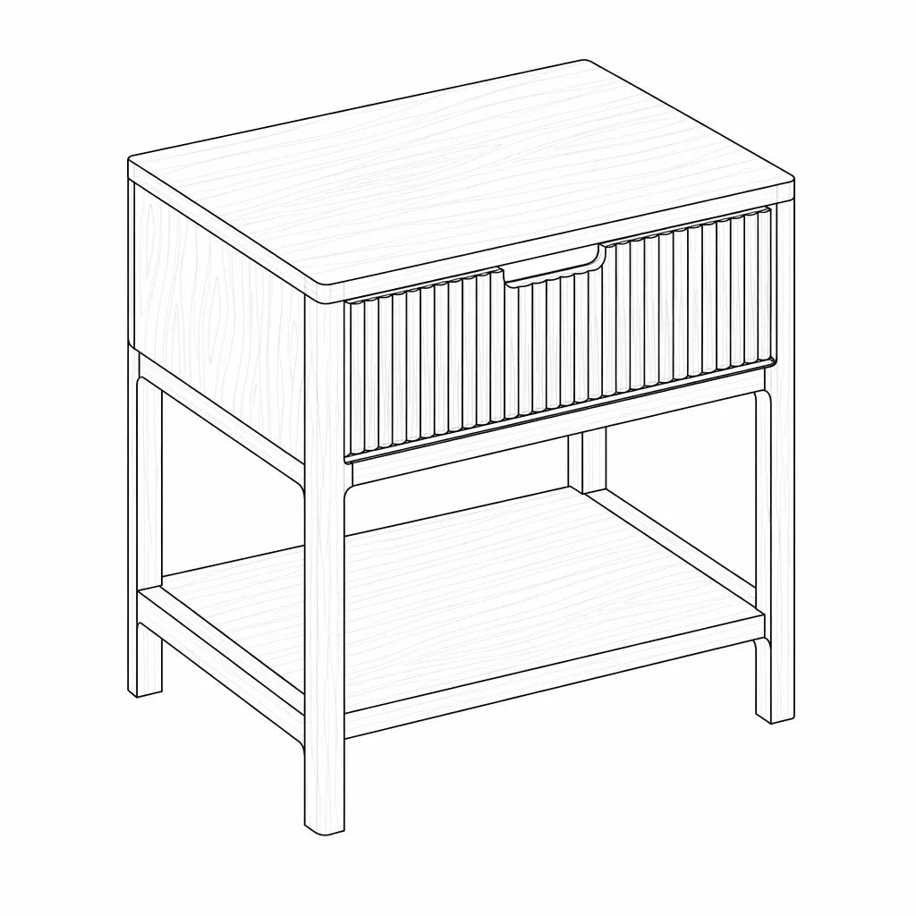 Bond Lamp Table - American Oak