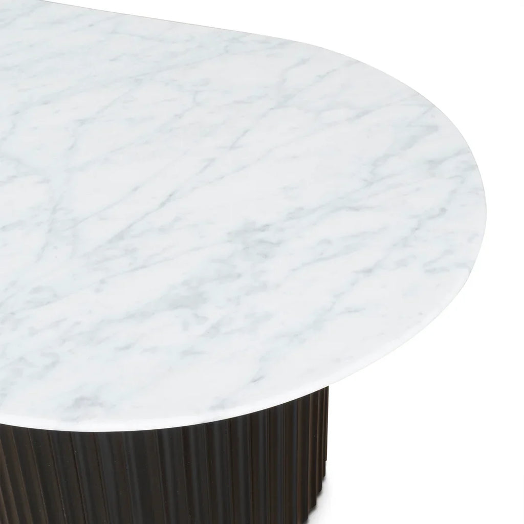 1.3m Marble Coffee Table - Black