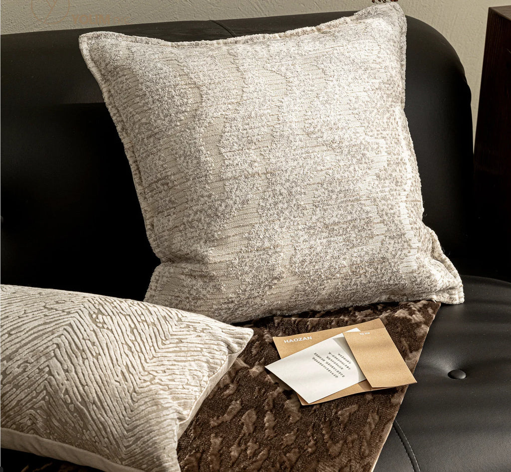 Bento Bouclé Lumbar Cushion - Warm Grey
