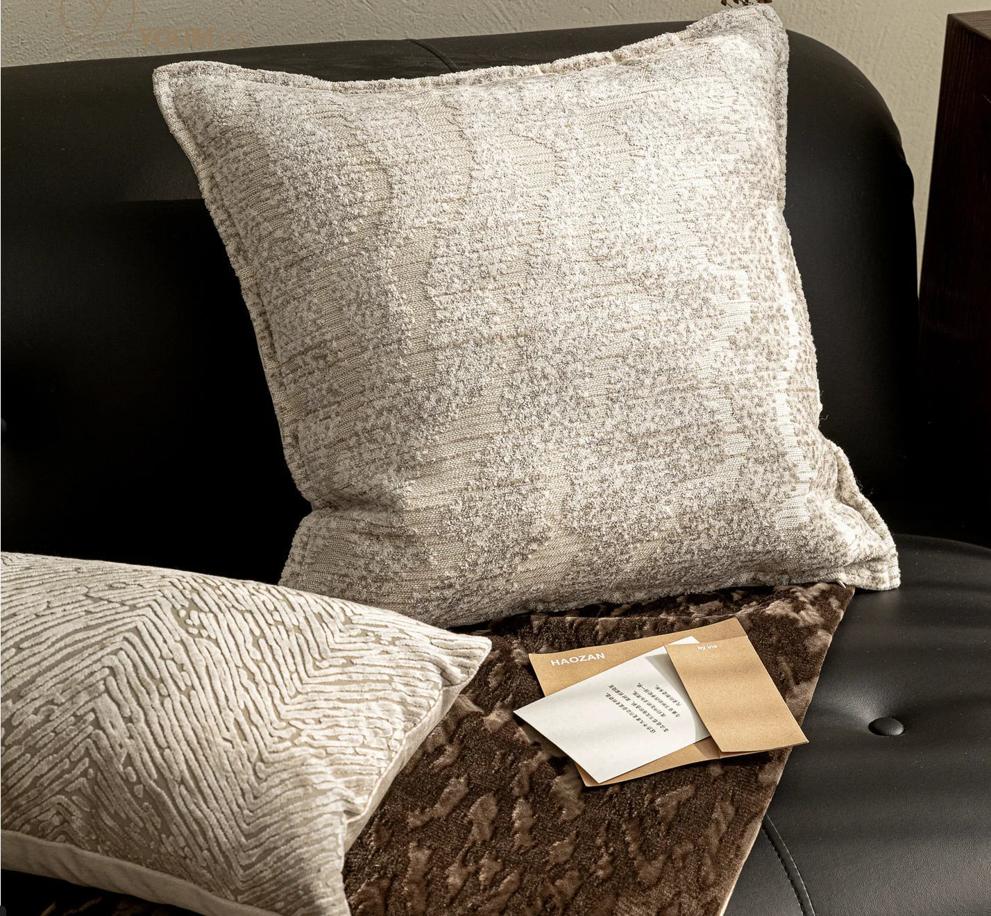 Bento Bouclé Lumbar Cushion - Warm Grey