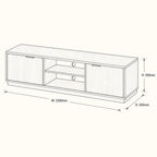 Aksel 2200 Entertainment Unit - American Oak