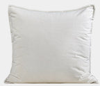 Capri Striped Cotton Cushion - Pearl White