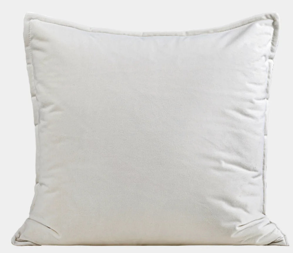 Capri Striped Cotton Cushion - Pearl White